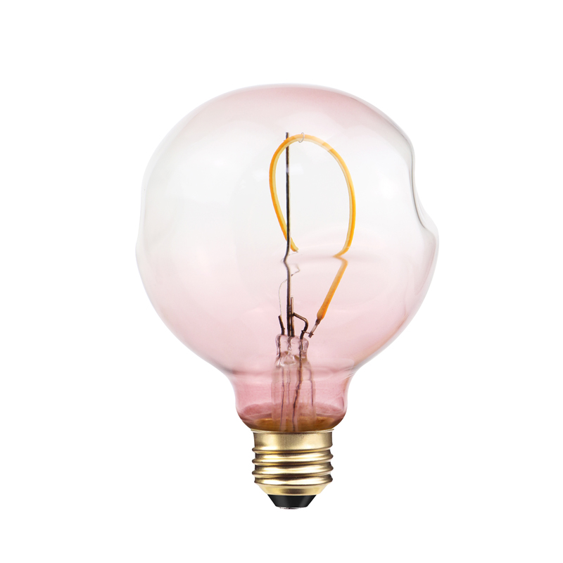 G125 L Hvid lyserød farvet DIY Blød glødelampe